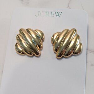 J.Crew Ridged Square Stud Earrings
